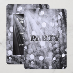 Zilveren Bokeh feestverlichting Kaart