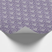 Zilveren bomen op een Paarse glitterachtergrond Cadeaupapier (Hoek)