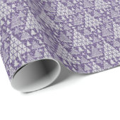 Zilveren bomen op een Paarse glitterachtergrond Cadeaupapier (Rol Hoek)