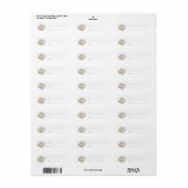 Zilveren Boog Crème Cadeau Kerst Etiket (Full Sheet)