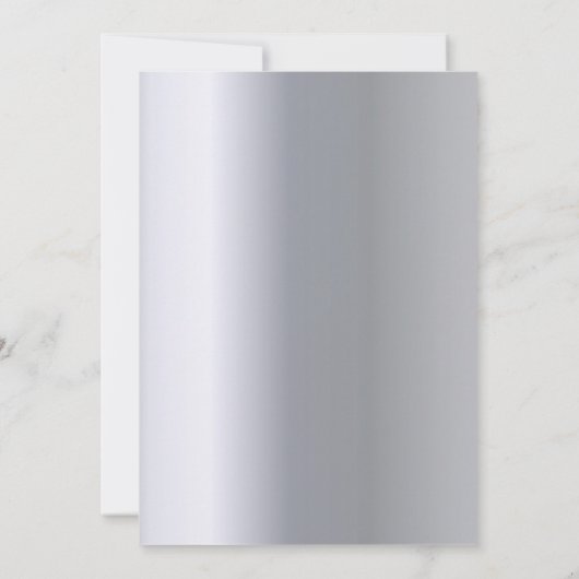 Zilveren boog elegante verjaardag kaart (Achterkant)