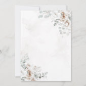 Zilveren Boog Witte Boho Bloem Eerste Heilige Comm Kaart (Achterkant)