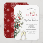 Zilveren Boomtakken, Bruidsdouche met Wijnglas Kaart (Voorkant / Achterkant)