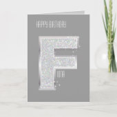 Zilveren Brief F Kaart (Voorkant)