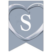 Zilveren bruiloft 25e verjaardag aangepaste foto vlaggetjes (Tweede vlag)