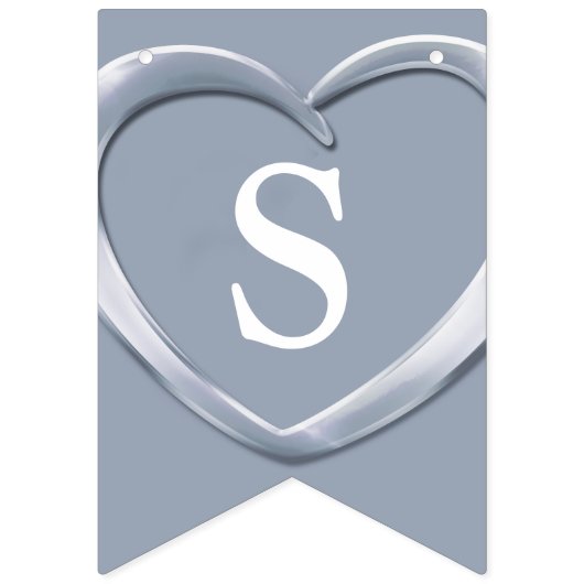 Zilveren bruiloft 25e verjaardag aangepaste foto vlaggetjes (Tweede vlag)