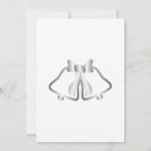 Zilveren bruiloft Bedankt Card Bells en Ribbon (Achterkant)