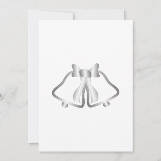 Zilveren bruiloft Bedankt Card Bells en Ribbon (Achterkant)