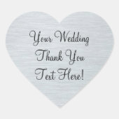 Zilveren bruiloft gunst Dank u Sticker (Voorkant)