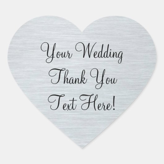 Zilveren bruiloft gunst Dank u Sticker (Voorkant)