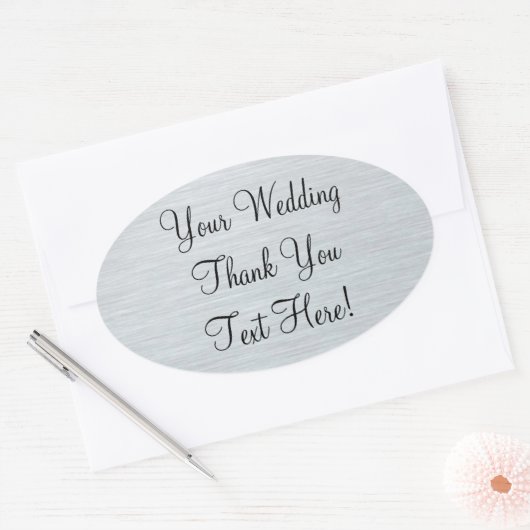 Zilveren bruiloft gunst Dank u Sticker (Envelop)