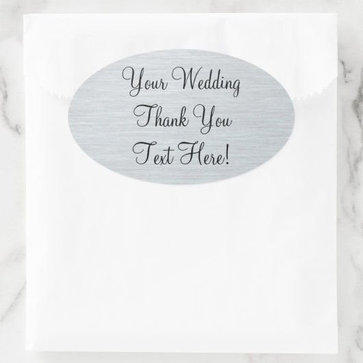 Zilveren bruiloft gunst Dank u Sticker (Tas)
