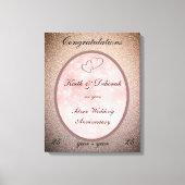 zilveren bruiloft Jubileum Canvas Afdruk (Voorkant)