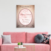  zilveren bruiloft Jubileum Canvas Afdruk (Insitu (Woonkamer))