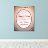  zilveren bruiloft Jubileum Canvas Afdruk (Insitu (Houten vloer))