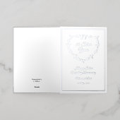  zilveren bruiloft Jubileum Folie Wenskaart (Buiten Laag)