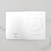  zilveren bruiloft Jubileum Folie Wenskaart (Buiten Laag)