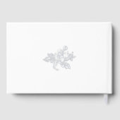 Zilveren bruiloft Jubileum gegraveerd Floral Gastenboek (Achterkant)