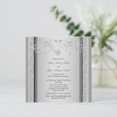 Zilveren bruiloft Keltische bloemen Kaart (Staand voorkant)