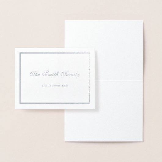 Zilveren Bruiloft Plaats Kaart Rand (Display)