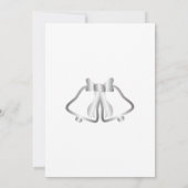 Zilveren bruiloft receptie uitnodiging klokken lin (Achterkant)