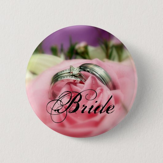 zilveren bruiloft ronde button 5,7 cm (Voorkant)