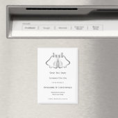 Zilveren bruiloft Save the Date Magneet Bells Ribb (Insitu (Vaatwasser))