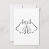 Zilveren bruiloft uitnodiging bellen en lint (Achterkant)