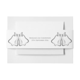 Zilveren bruiloft uitnodiging buik band klokken li uitnodigingen wikkel