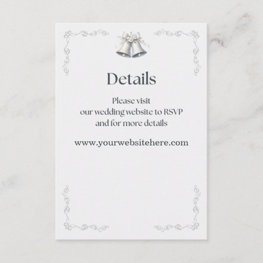 Zilveren Bruiloftsbellen Website Details Bijlage (Voorkant)