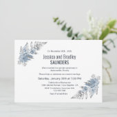 Zilveren Bruiloftsreceptie Kaart (Staand voorkant)