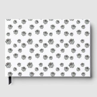 Zilveren cadeau dozen Elegant Kerst Premium Feest Gastenboek