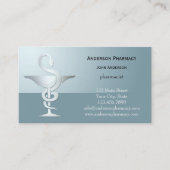 Zilveren Caduceus Apotheek Visitekaartje (Voorkant)