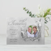 Zilveren Calla lelie 25-jarig huwelijksjubileum Kaart (Staand voorkant)