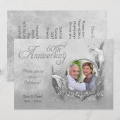 Zilveren Calla lelie 60e huwelijksverjaardag Kaart (Voorkant / Achterkant)