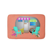 Zilveren Camper Tropical Theme Camping Badmat (Voorkant)