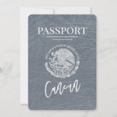 Zilveren Cancun Passport bruiloft Kaart (Achterkant)