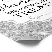 Zilveren Candybuffetfeest Poster (Hoek)