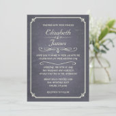 Zilveren  Chalkboard Wedding Invitations Kaart (Staand voorkant)