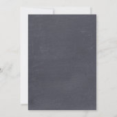 Zilveren  Chalkboard Wedding Invitations Kaart (Achterkant)