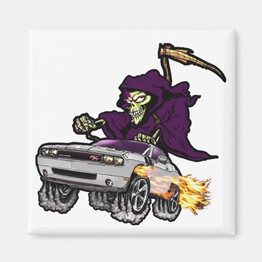 Zilveren Challenger R / T-magneet Magneet (Voorkant)