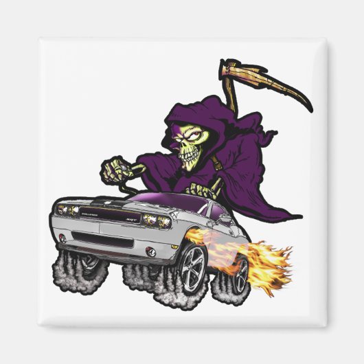 Zilveren Challenger SRT8 Magneet (Voorkant)