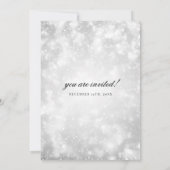 Zilveren Champagne Bokeh Elegant Bruiloft Kaart (Achterkant)