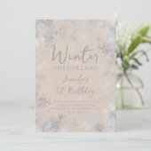 Zilveren Champagne Winter ONEDERLAND 1e verjaardag Kaart (Staand voorkant)