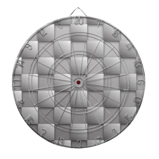 Zilveren Checkers Dart Board Dartbord (Voorkant)