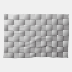 Zilveren Checkers Keukenhanddoek