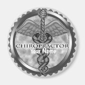 Zilveren Chiropractor magneet (Voorkant)
