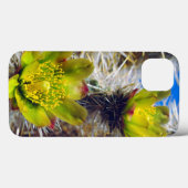 Zilveren Cholla Cactus Wilde Bloemen Case-Mate iPhone Case (Achterkant (horizontaal))