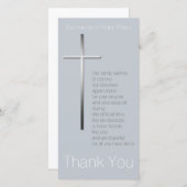 Zilveren christelijk kruis condoleance bedankt voo (Voorkant / Achterkant)