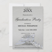 Zilveren Chrome Medische Caduceus Afstuderen | Fot Kaart (Voorkant)